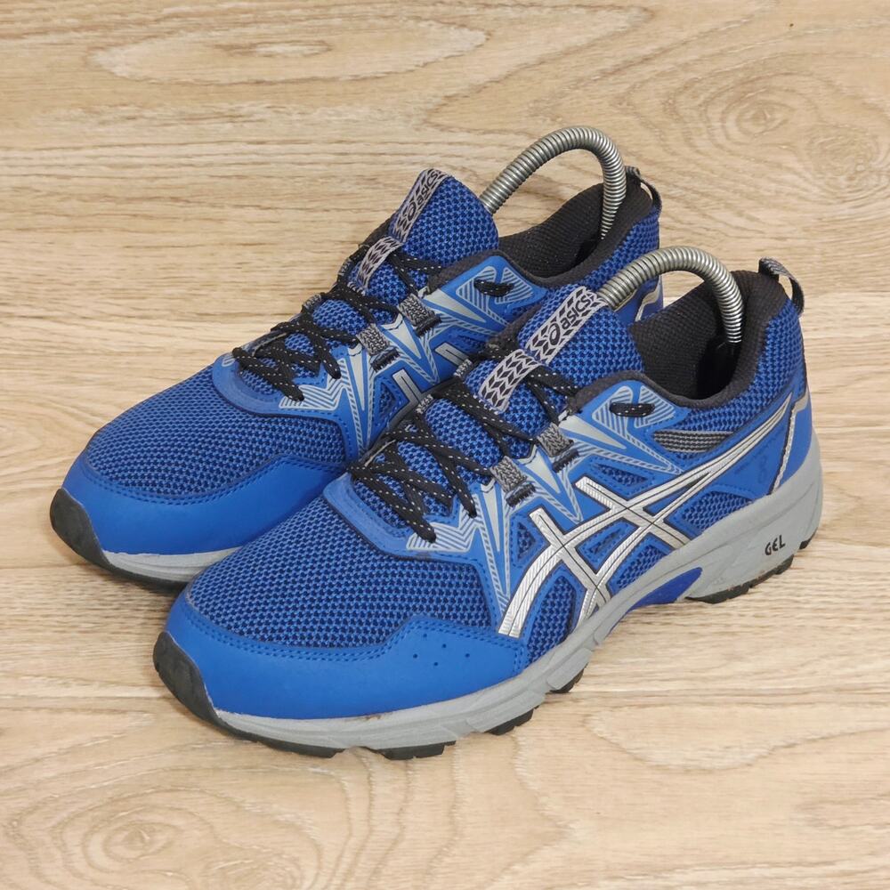 ASICS GEL Running Shoes Womens Size 9 Blue Silver Athletic Sneakers Lace Up